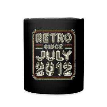 Anniversaire Juillet 2012 Cadeau rétro - Mug uni - noir - Devant