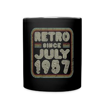 Anniversaire Juillet 1957 Cadeau Rétro - Mug uni - noir - Devant