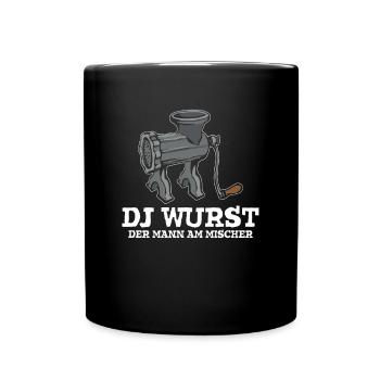 DJ Saucisse L’homme au mélangeur Boucherie Hachoir à viande - Mug uni - noir - Devant