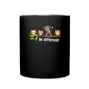 Be Different Dabbing Dog - Full Colour Mug - black - Front