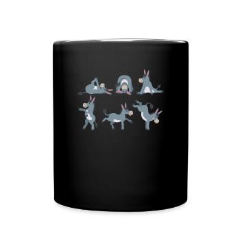 Yoga âne - Mug uni - noir - Devant