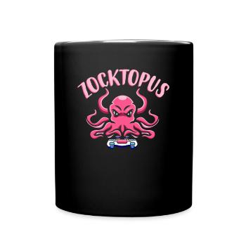 Gaming Octopus Gaming Tintenfisch Zocktopus - Tasse einfarbig - Schwarz - Vorne