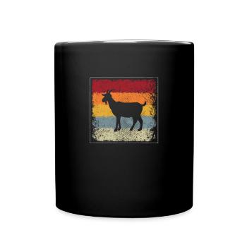 Goat Retro - Full Colour Mug - black - Front