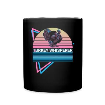 Drôle de chasse à la dinde Chasseur de dinde Rétro - Mug uni - noir - Devant