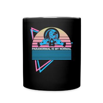 Geisterjagd Retro - Tasse einfarbig - Schwarz - Vorne