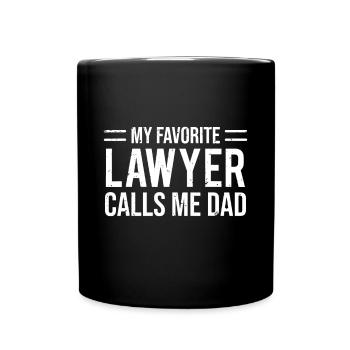 Mon avocat préféré m’appelle papa père mignon - Mug uni - noir - Devant