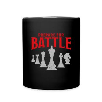 Bereiten Sie sich auf Battle Boys Girls Mens vintage vor - Tasse einfarbig - Schwarz - Vorne