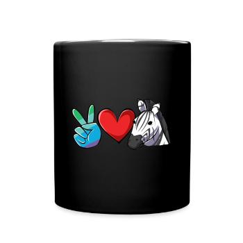 Zèbre - Mug uni - noir - Devant