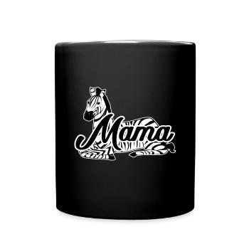 Zèbre - Mug uni - noir - Devant