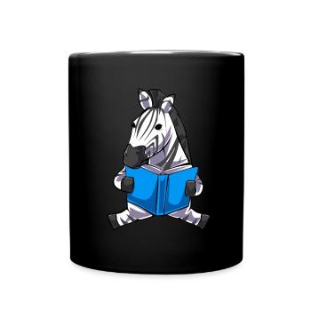 Zèbre - Mug uni - noir - Devant