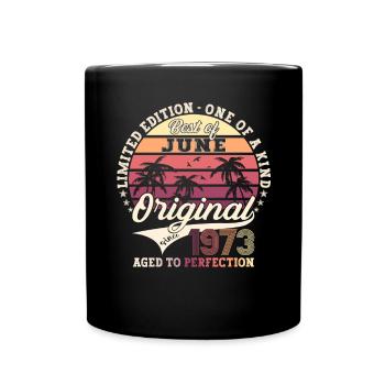 50th Birthday Man Original Juin Millésime 1973 - Mug uni - noir - Devant