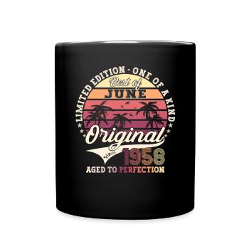 65th Birthday Man Original June Vintage 1958 - Mug uni - noir - Devant