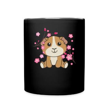 Cochon d’Inde animaux mignons pour enfants kawaii - Mug uni - noir - Devant