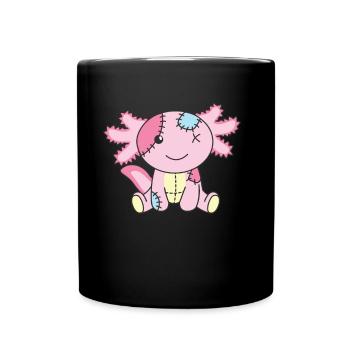 Kawaii Gothic Axolotl Pastel Gothic Goth - Full Colour Mug - black - Front