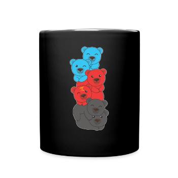 Polyamory Flag Gay Pride LGBTQ Bären Turm - Tasse einfarbig - Schwarz - Vorne