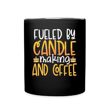Candle making and coffee - Full Colour Mug - black - Front