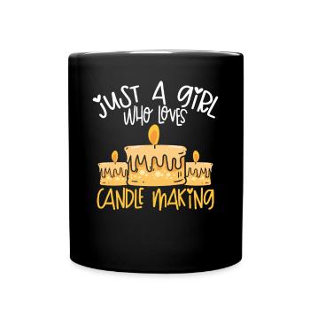 Just a girl who loves candle - Full Colour Mug - black - Front