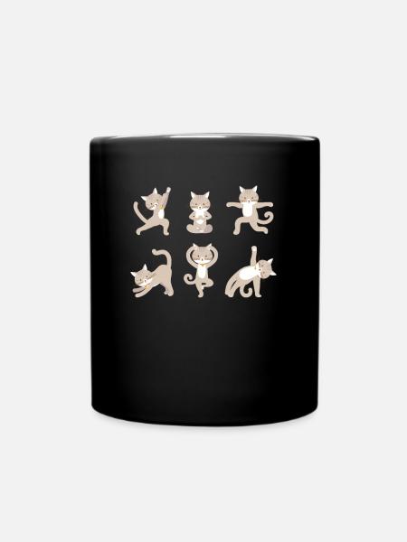 Chat de yoga - Mug uni - noir