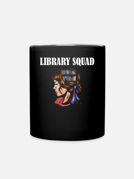 Library Squad - Tasse einfarbig - Schwarz