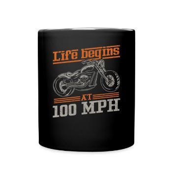 Bike Rider Motorcycle Biker - Full Colour Mug - black - Front
