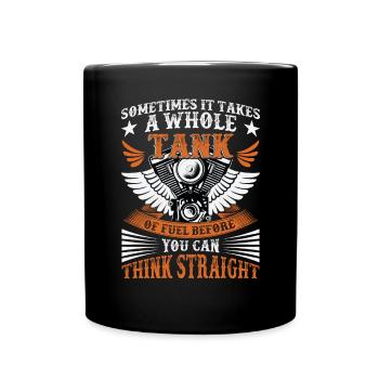 Motard motard à moteur - Mug uni - noir - Devant