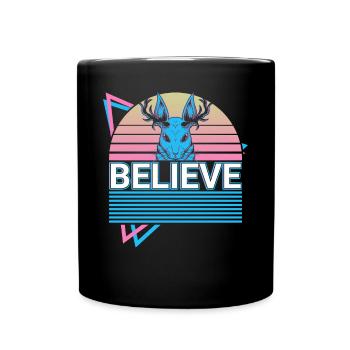 Schakalope Retro Kryptide Kryptozoologie - Tasse einfarbig - Schwarz - Vorne