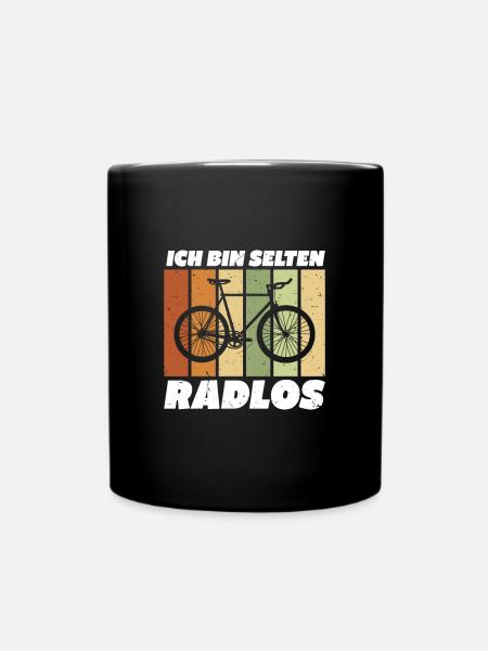 Ich bin selten Radlos - Tasse einfarbig - Schwarz