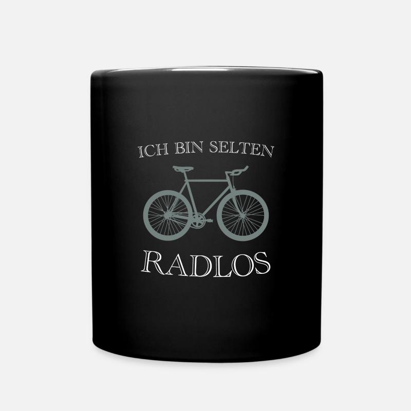 Ich bin selten Radlos - Tasse einfarbig - Schwarz