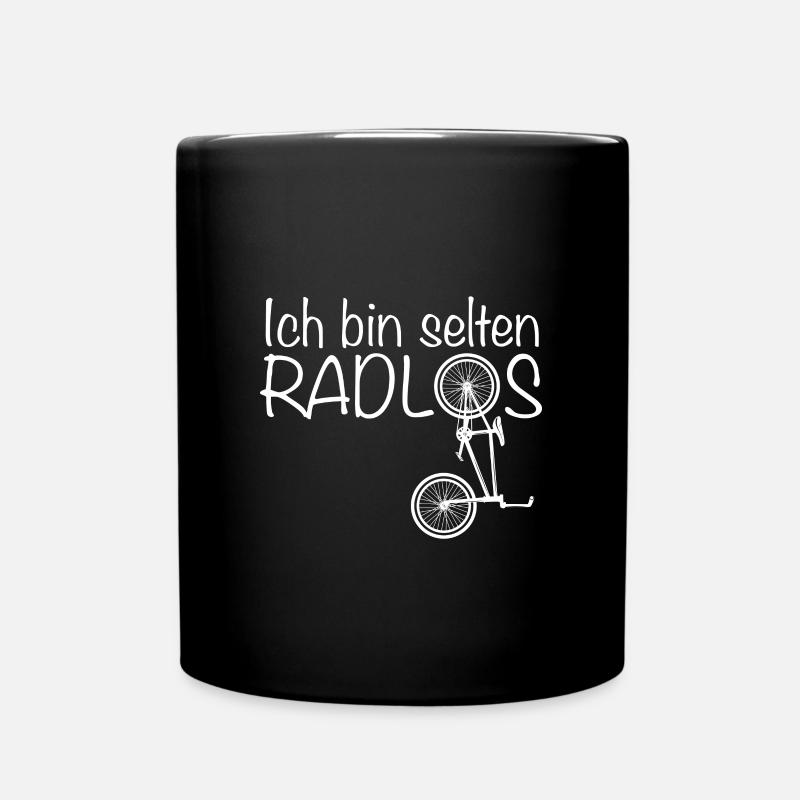 Ich bin selten Radlos - Tasse einfarbig - Schwarz