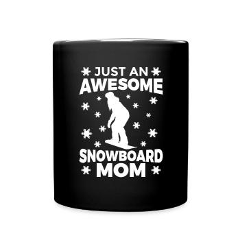 Super maman snowboard - Mug uni - noir - Devant