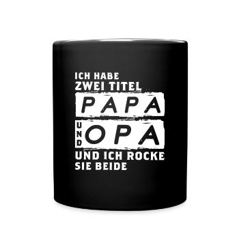 Papa Vater bester Geschenk Spruch Funshirt cool - Tasse einfarbig - Schwarz - Vorne