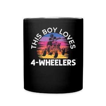 ATV Lover Quad Bike ATV Outdoor Mudding Offroading - Tasse einfarbig - Schwarz - Vorne