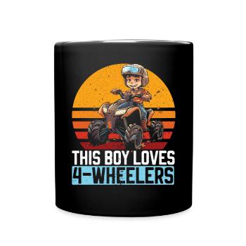 ATV Lover Quad Bike ATV Outdoor Mudding Offroading - Tasse einfarbig - Schwarz - Vorne