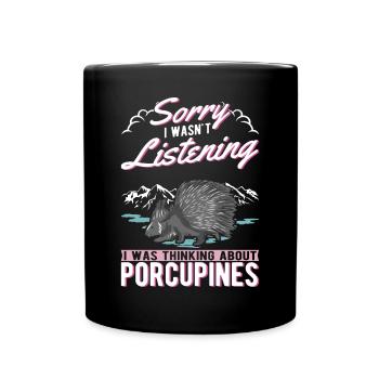Porcupine Gift Porcupine - Full Colour Mug - black - Front