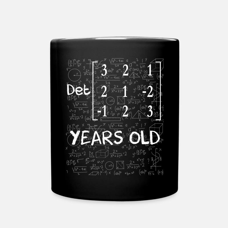 18. Geburtstag 18 Jahre Matrixdeterminante - Tasse einfarbig - Schwarz