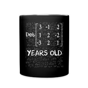 29. Geburtstag 29 Jahre Matrixdeterminante - Tasse einfarbig - Schwarz - Vorne