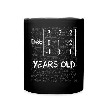 19th birthday 19 years matrix determinant - Full Colour Mug - black - Front
