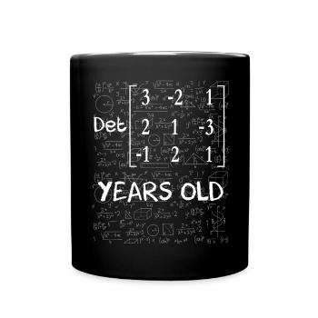 24. Jahrestag 24 Jahre Matrixdeterminante - Tasse einfarbig - Schwarz - Vorne