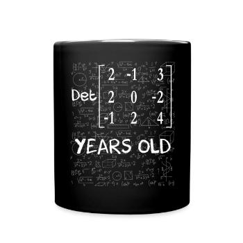 26. Geburtstag 26 Jahre Matrixdeterminante - Tasse einfarbig - Schwarz - Vorne