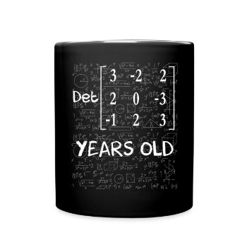32. Geburtstag 32 Jahre Matrixdeterminante - Tasse einfarbig - Schwarz - Vorne
