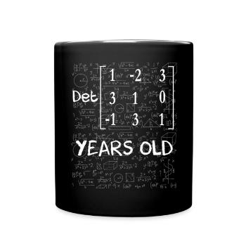 37th birthday 37 years matrix determinant - Full Colour Mug - black - Front