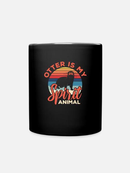 Loutre de mer Loutre Cadeau de loutre - Mug uni - noir