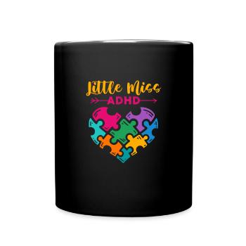 ADHS ADHD Aufmerksamkeit Defizit Geschenk - Tasse einfarbig - Schwarz - Vorne