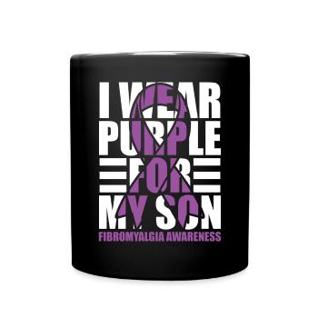I wear purple for my son - Full Colour Mug - black - Front