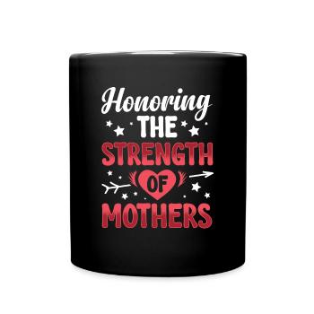 La force des mères - Mug uni - noir - Devant