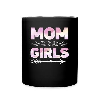 Mère de filles - Mug uni - noir - Devant