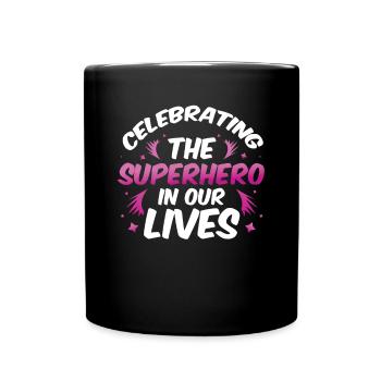 Wir feiern die Superhelden - Tasse einfarbig - Schwarz - Vorne