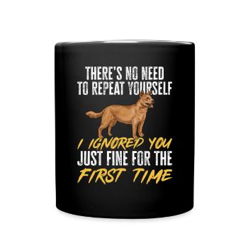 Australian Cattle Dog Red Blue Heeler - Tasse einfarbig - Schwarz - Vorne
