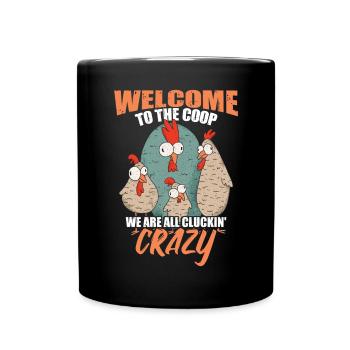 Willkommen im Coop - Tasse einfarbig - Schwarz - Vorne