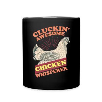 Chuchoteur de poulet - Mug uni - noir - Devant